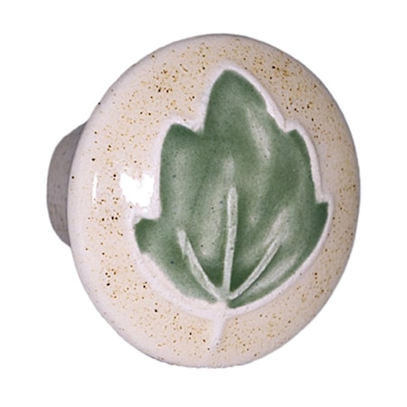 Acorn Mfg Sm Rd Tan with Green Leaf PRAYP